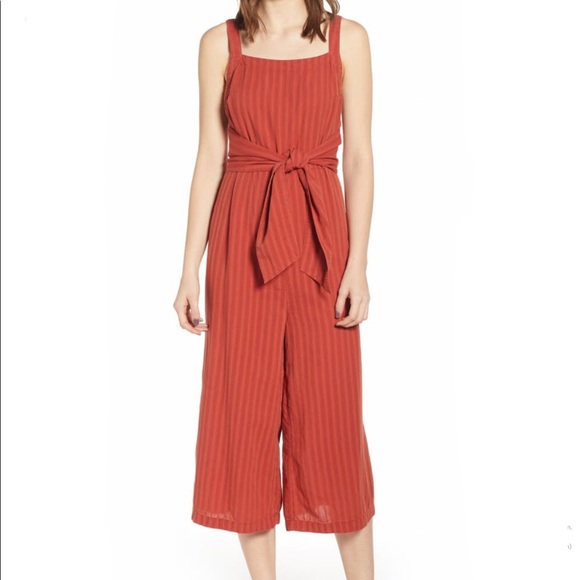 Stripe tie waist jumpsuit - Picture 2 of 3